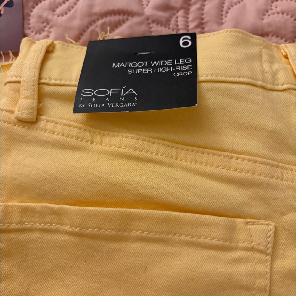 NWT Sz6 Sofia by Sofia Vergara Women's Margot Wide Crop Super High Rise Jeans - Picture 6 of 9